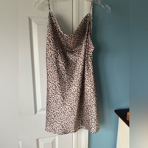 CAMI SLIP DRESS CHEETAH PRINT